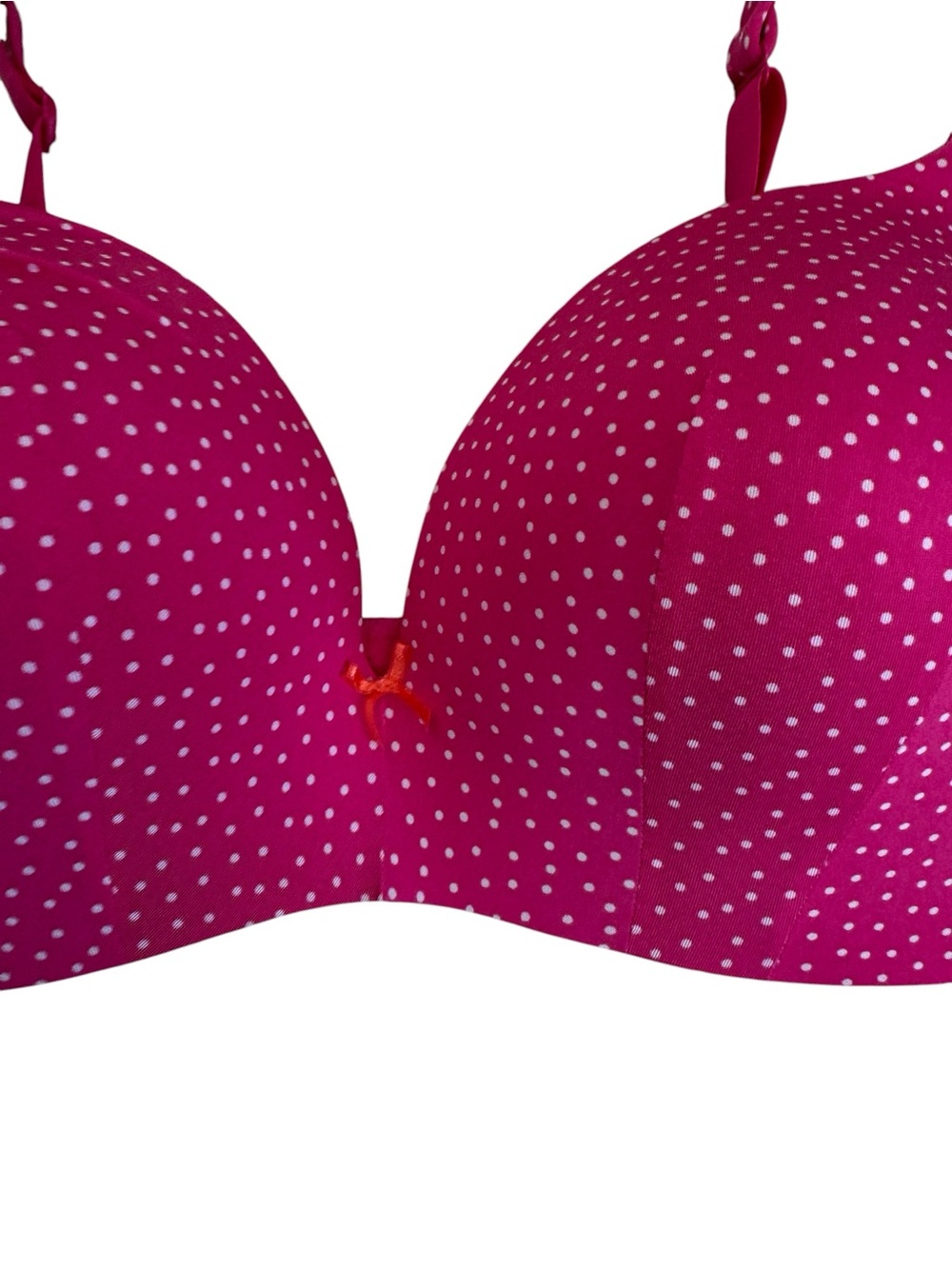 Cacique Lightly Lined T-Shirt Bra 42DDD Pink Polka Dot - Picture 4 of 9